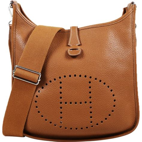 brown hermes bag|Hermes evelyne bag black.